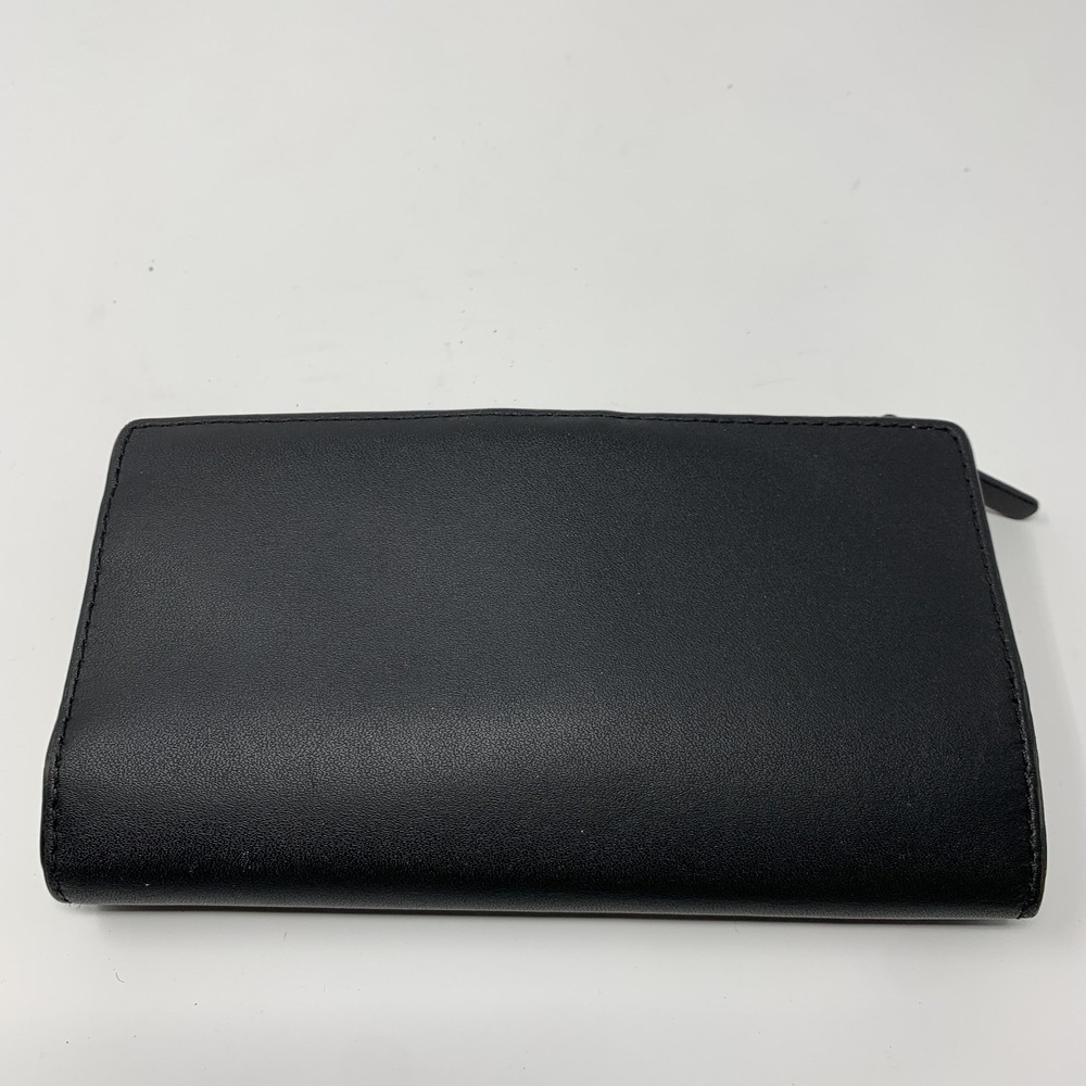 Kate Spade Wallet Womens One Size Black Zip Around‎ Leather Logo Continental - Picture 3 of 7